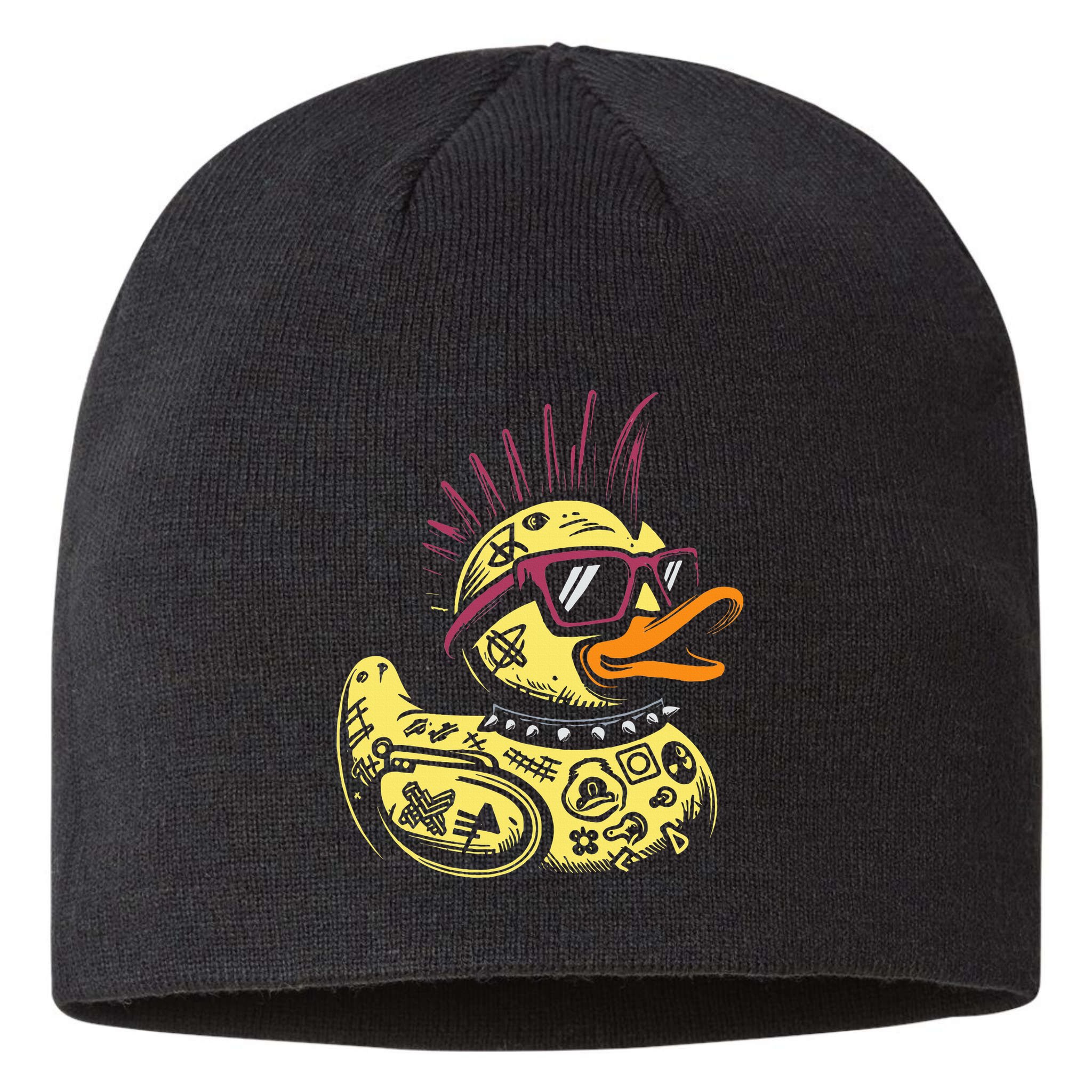 Punk Duck Duckling Punk Rocker Sustainable Beanie