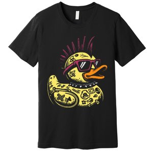 Punk Duck Duckling Punk Rocker Premium T-Shirt