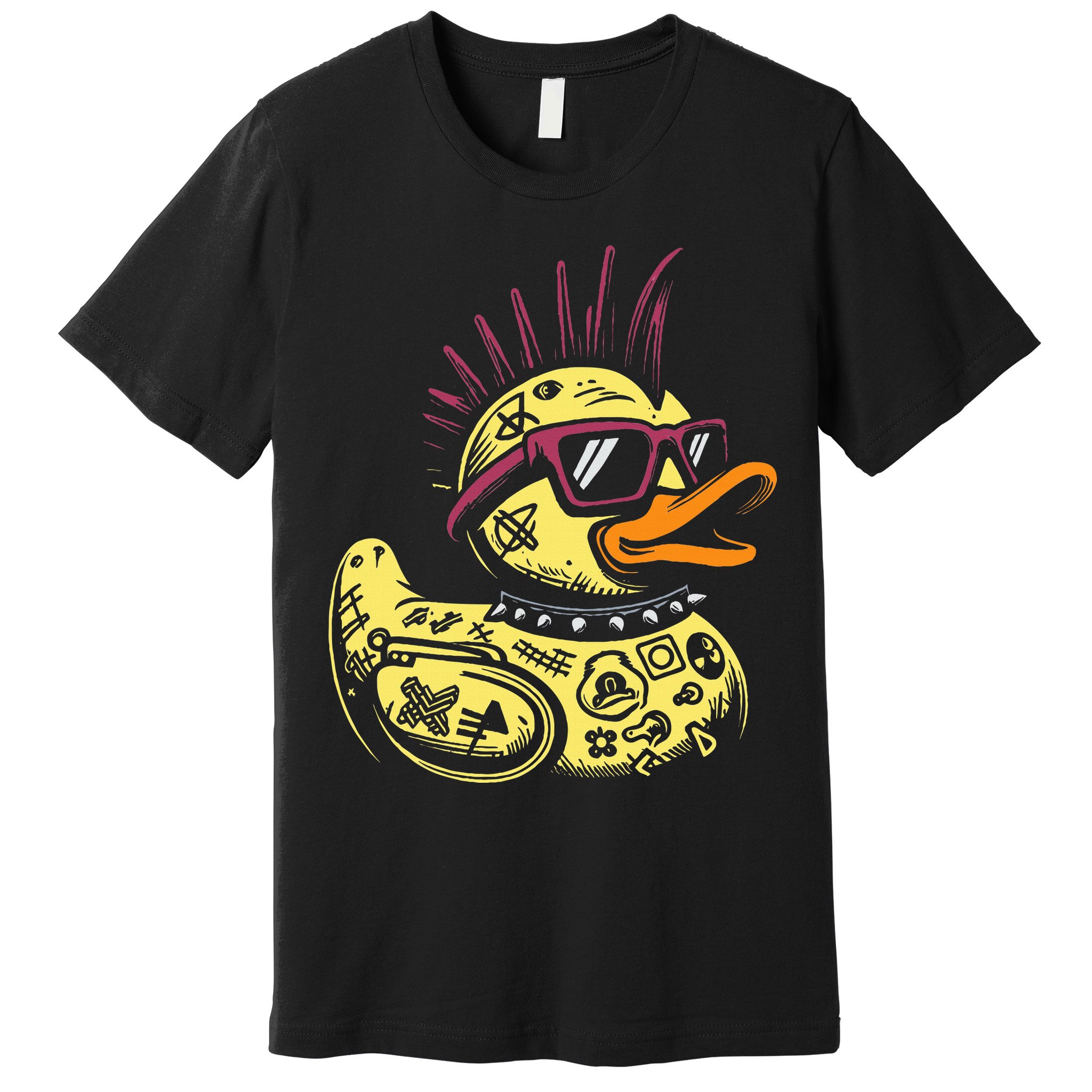 Punk Duck Duckling Punk Rocker Premium T-Shirt