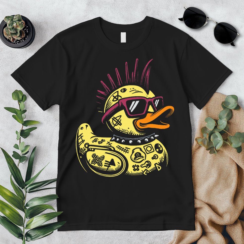 Punk Duck Duckling Punk Rocker Premium T-Shirt