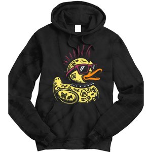 Punk Duck Duckling Punk Rocker Tie Dye Hoodie