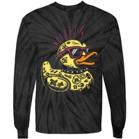 Punk Duck Duckling Punk Rocker Tie-Dye Long Sleeve Shirt