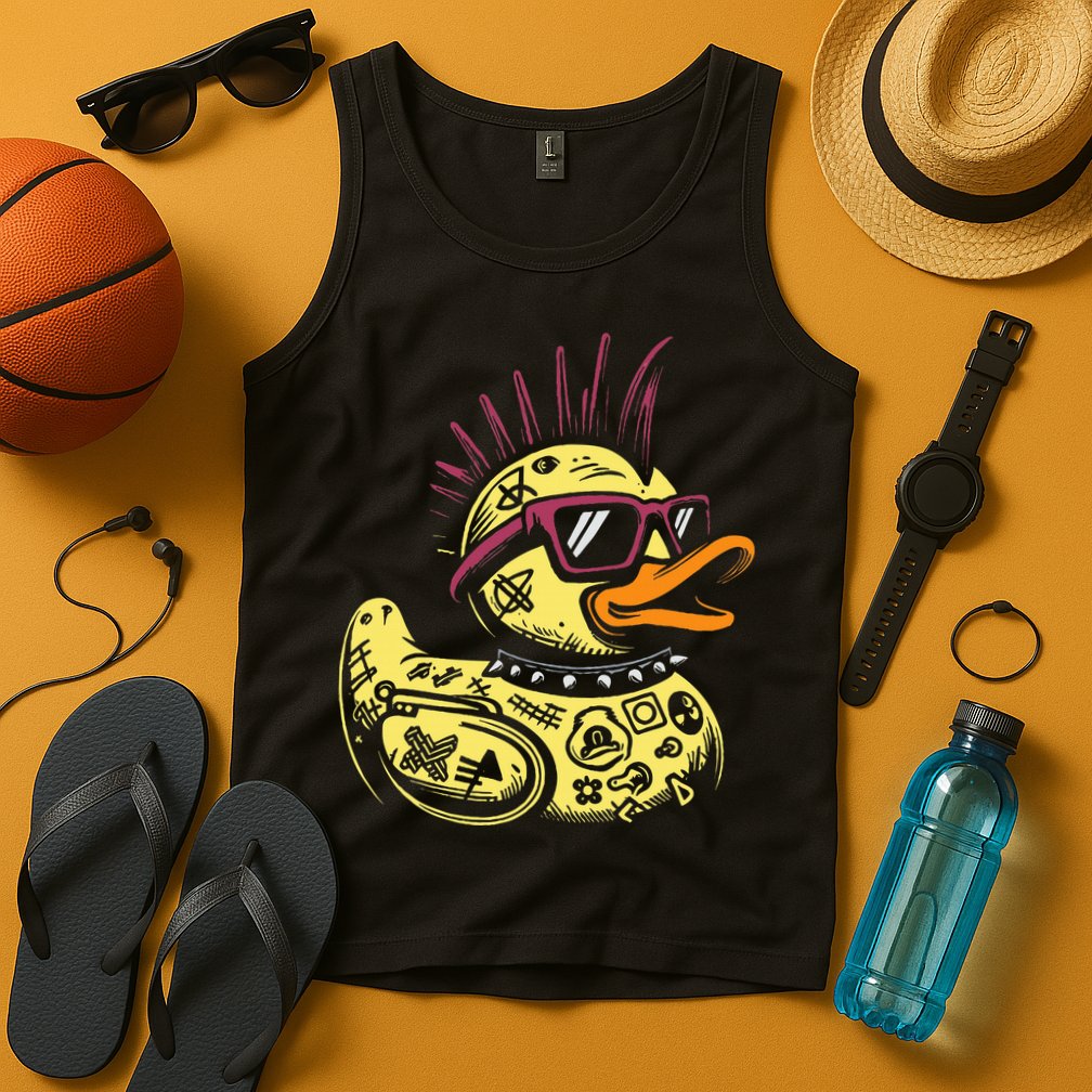 Punk Duck Duckling Punk Rocker Tank Top