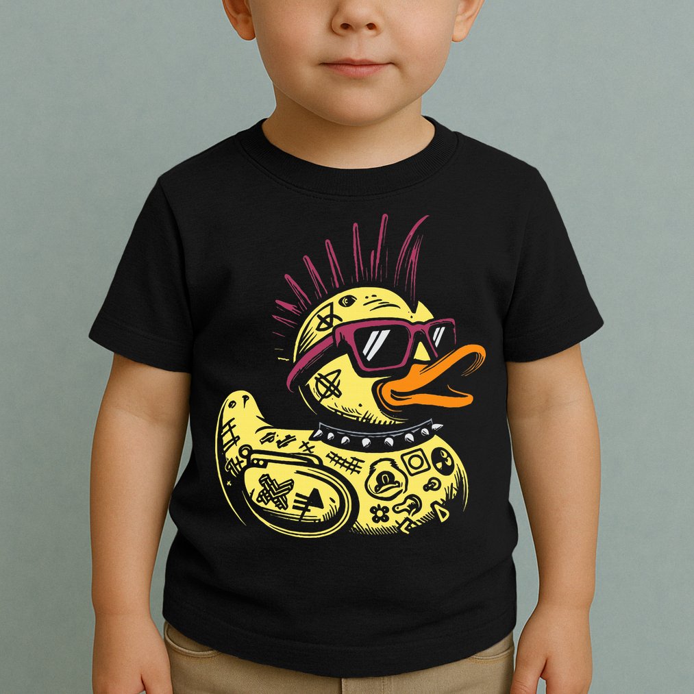 Punk Duck Duckling Punk Rocker Toddler T-Shirt