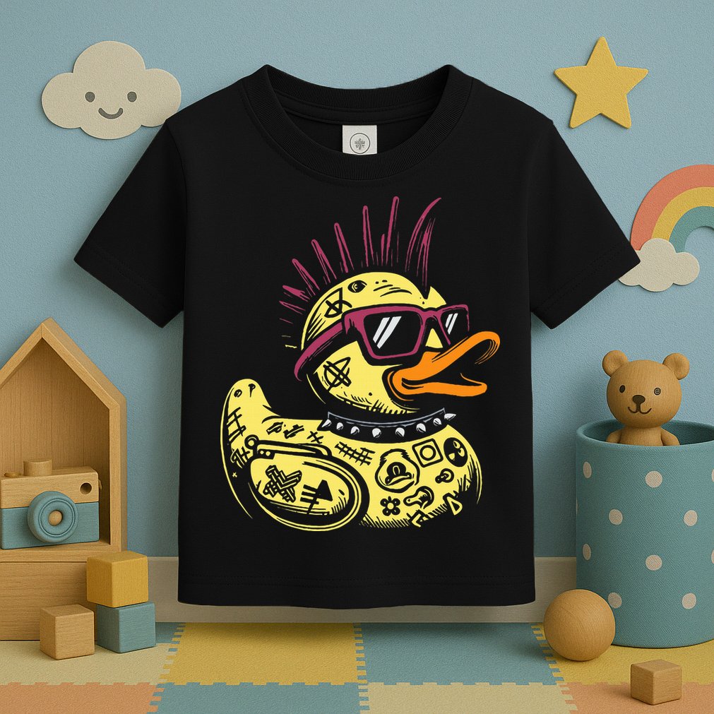 Punk Duck Duckling Punk Rocker Toddler T-Shirt