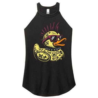 Punk Duck Duckling Punk Rocker Women's Perfect Tri Rocker Tank