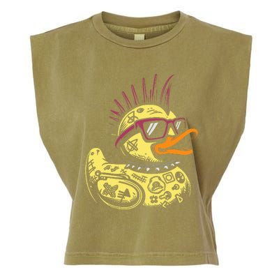 Punk Duck Duckling Punk Rocker Garment-Dyed Women's Muscle Tee