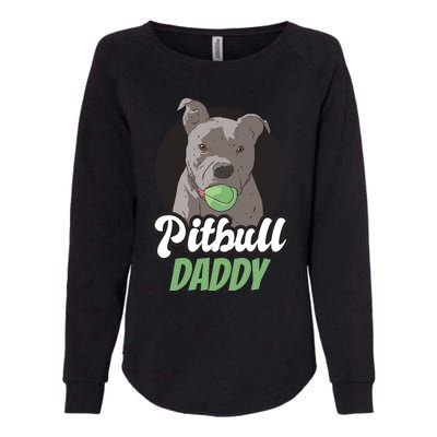 Pitbull Dog Dad For Fathersday Ll Father Gift Womens California Wash Sweatshirt