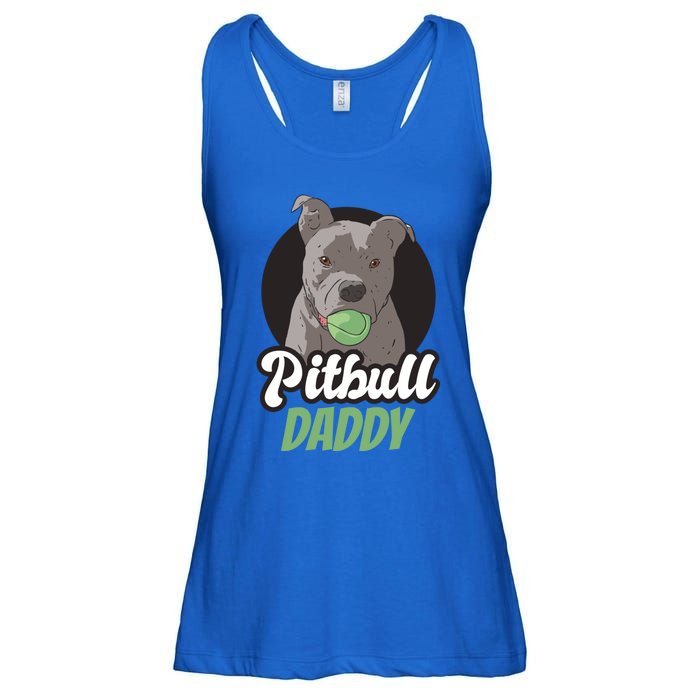 Pitbull Dog Dad For Fathersday Ll Father Gift Ladies Essential Flowy Tank