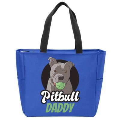 Pitbull Dog Dad For Fathersday Ll Father Gift Zip Tote Bag