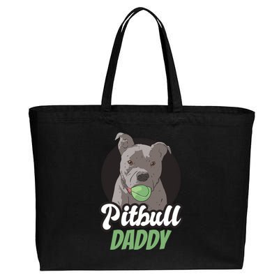 Pitbull Dog Dad For Fathersday Ll Father Gift Cotton Canvas Jumbo Tote