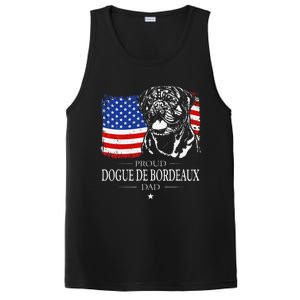 Proud Dogue De Bordeaux Dad American Flag Patriotic Dog Gift PosiCharge Competitor Tank