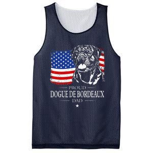 Proud Dogue De Bordeaux Dad American Flag Patriotic Dog Gift Mesh Reversible Basketball Jersey Tank