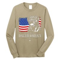 Proud Dogue De Bordeaux Dad American Flag Patriotic Dog Gift Long Sleeve Shirt