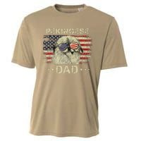 Pekingese Dad Dog Lovers American Flag 4th Of July Cooling Performance Crew T-Shirt