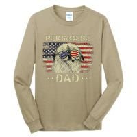 Pekingese Dad Dog Lovers American Flag 4th Of July Tall Long Sleeve T-Shirt