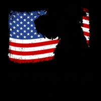 Proud Deutsch Drahthaar Dad American Flag Dog Funny Gift Drawstring Bag
