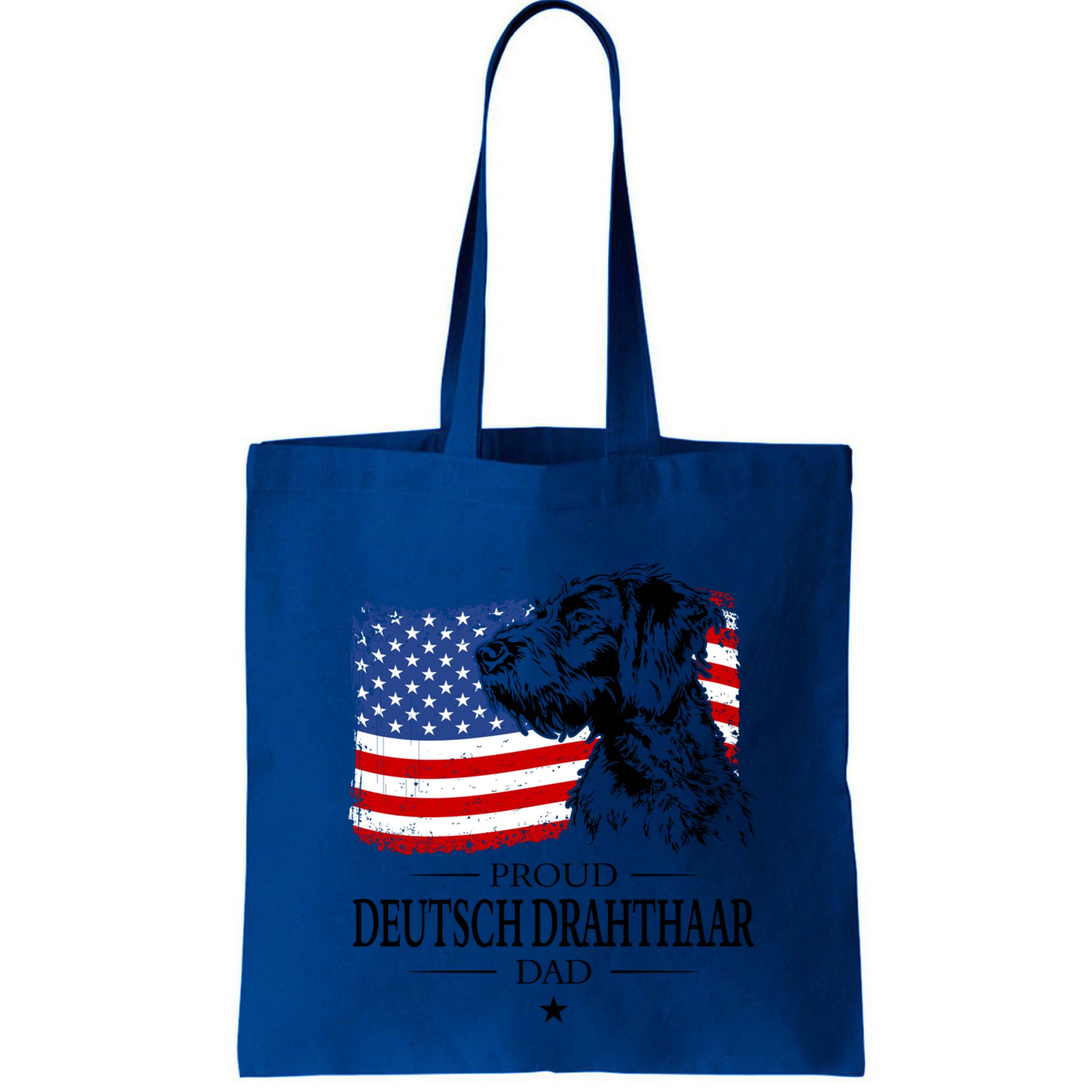 Proud Deutsch Drahthaar Dad American Flag Dog Funny Gift Bag