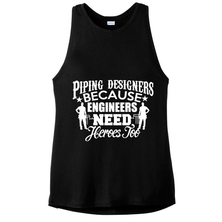 Piping Designers Designing Pipes Funny Cool Gift Job Worker Ladies PosiCharge Tri-Blend Wicking Tank