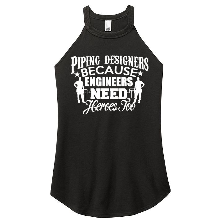 Piping Designers Designing Pipes Funny Cool Gift Job Worker Women's Perfect Tri Rocker Tank