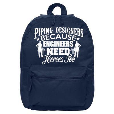 Piping Designers Designing Pipes Funny Cool Gift Job Worker 16 in Basic Backpack