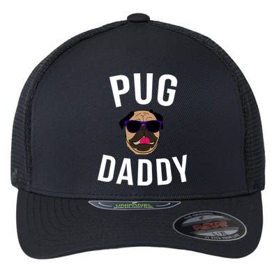 Pug Dad Daddy Gift Of Rescue Dog Owner Fathers Day Gift Flexfit Unipanel Trucker Cap