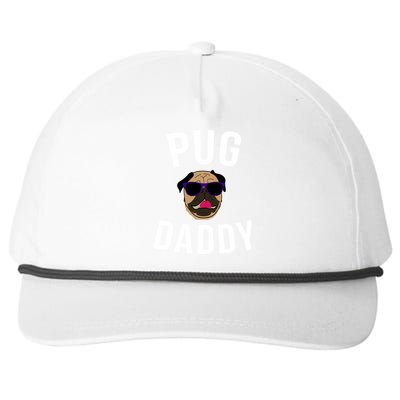 Pug Dad Daddy Gift Of Rescue Dog Owner Fathers Day Gift Snapback Five-Panel Rope Hat