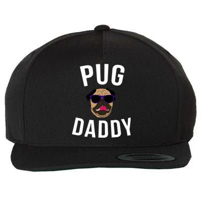 Pug Dad Daddy Gift Of Rescue Dog Owner Fathers Day Gift Wool Snapback Cap