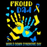 Proud Dad Down Syndrome Awareness T21 16 in Basic Backpack