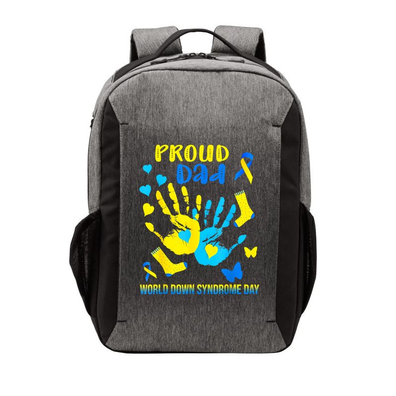 Proud Dad Down Syndrome Awareness T21 Vector Backpack