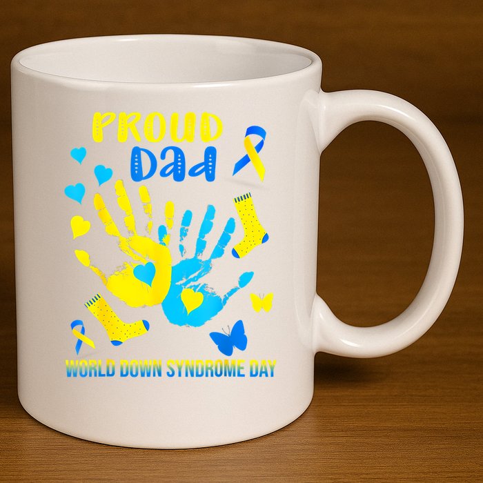 Proud Dad Down Syndrome Awareness T21 11oz C Handle Ceramic Mug