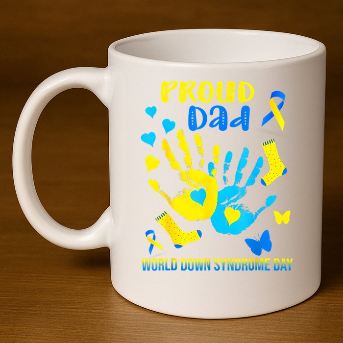 Proud Dad Down Syndrome Awareness T21 11oz C Handle Ceramic Mug