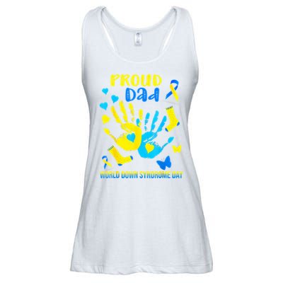Proud Dad Down Syndrome Awareness T21 Ladies Essential Flowy Tank