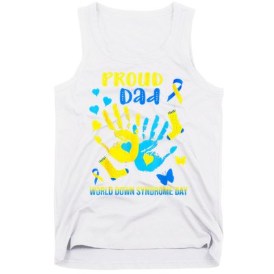 Proud Dad Down Syndrome Awareness T21 Tank Top
