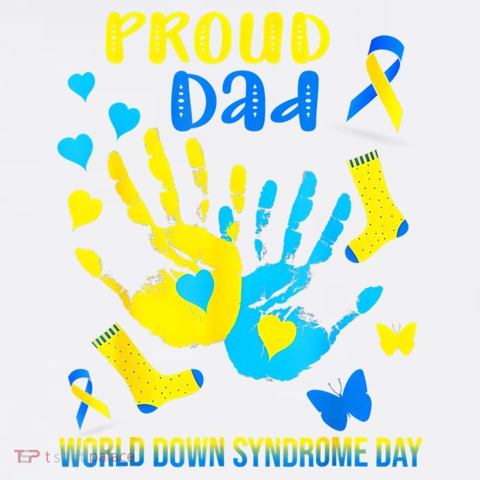 Proud Dad Down Syndrome Awareness T21 Kids T-Shirt