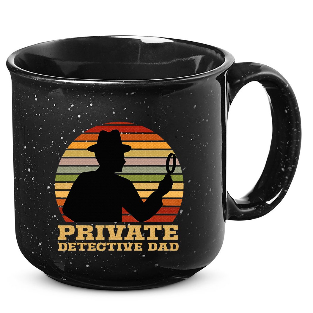 Private Detective Dad Spy Investigation Investigator Spying 15oz Campfire Ceramic Mug