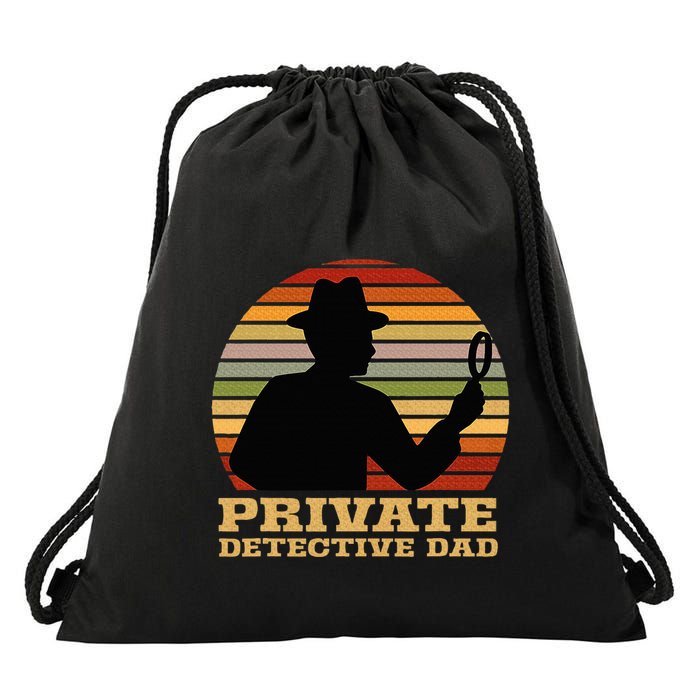 Private Detective Dad Spy Investigation Investigator Spying Drawstring Bag