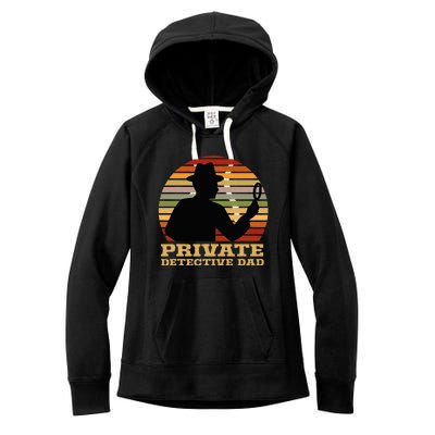 Private Detective Dad Spy Investigation Investigator Spying Women's Fleece Hoodie