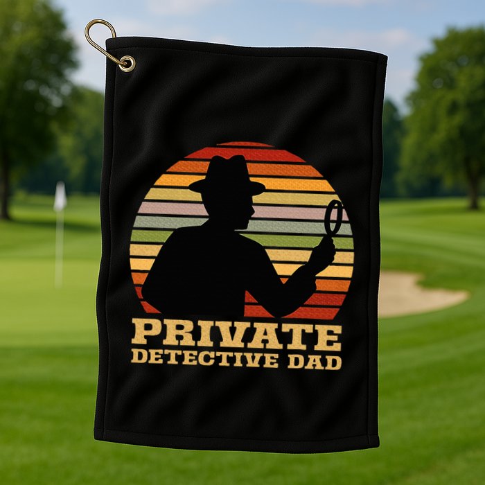 Private Detective Dad Spy Investigation Investigator Spying Golf Towel