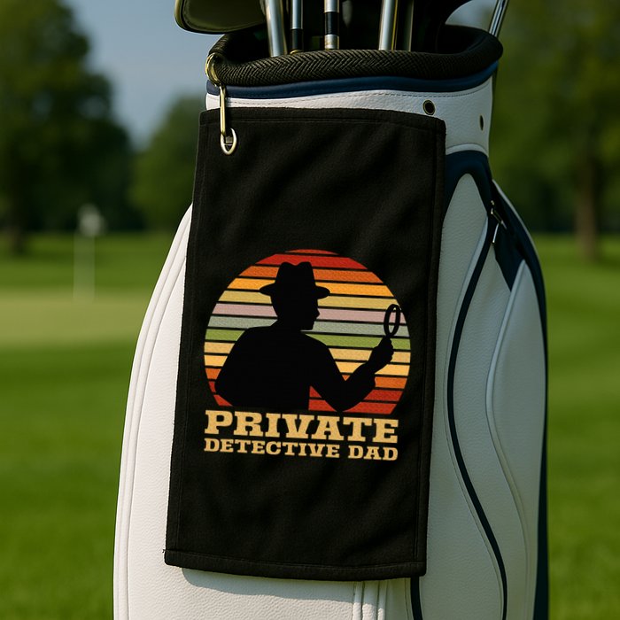 Private Detective Dad Spy Investigation Investigator Spying Golf Towel
