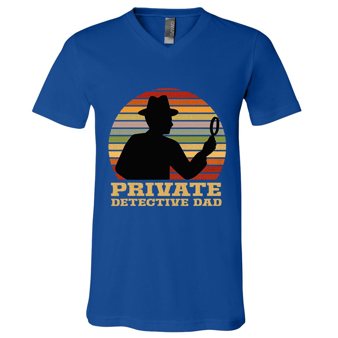 Private Detective Dad Spy Investigation Investigator Spying V-Neck T-Shirt