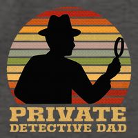 Private Detective Dad Spy Investigation Investigator Spying Vector Backpack