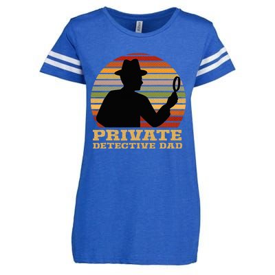 Private Detective Dad Spy Investigation Investigator Spying Enza Ladies Jersey Football T-Shirt