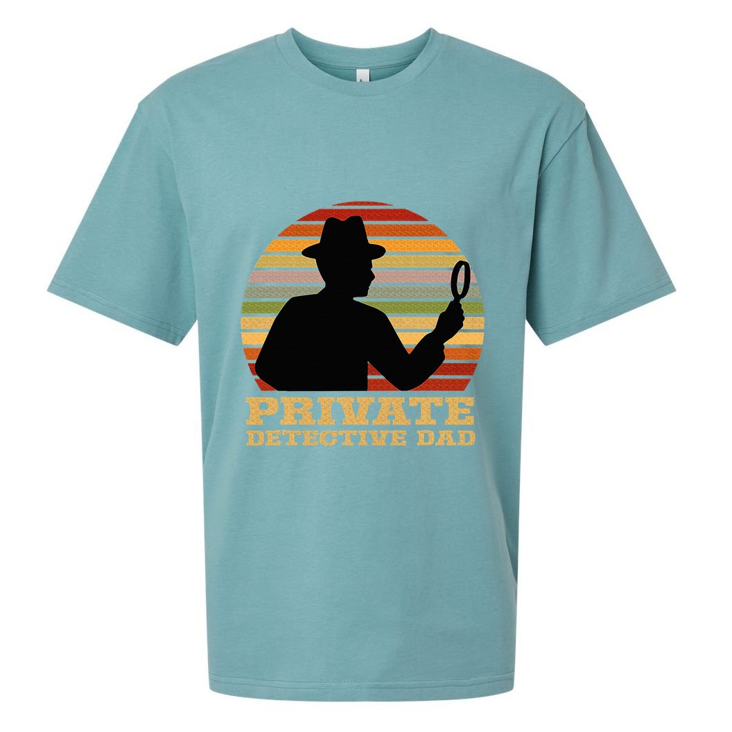 Private Detective Dad Spy Investigation Investigator Spying Sueded Cloud Jersey T-Shirt