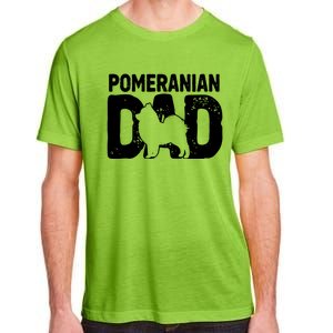 Pomeranian Dad Dog Lover Funny Pom Dog Owner Father Daddy Adult ChromaSoft Performance T-Shirt