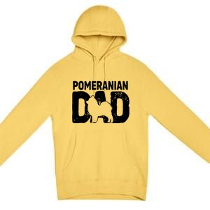 Pomeranian Dad Dog Lover Funny Pom Dog Owner Father Daddy Premium Pullover Hoodie