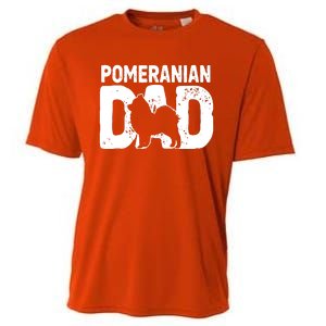 Pomeranian Dad Dog Lover Funny Pom Dog Owner Father Daddy Cooling Performance Crew T-Shirt