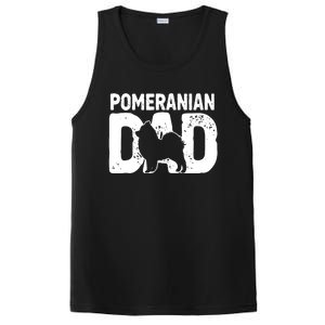 Pomeranian Dad Dog Lover Funny Pom Dog Owner Father Daddy PosiCharge Competitor Tank