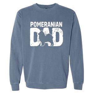 Pomeranian Dad Dog Lover Funny Pom Dog Owner Father Daddy Garment-Dyed Sweatshirt