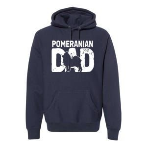 Pomeranian Dad Dog Lover Funny Pom Dog Owner Father Daddy Premium Hoodie